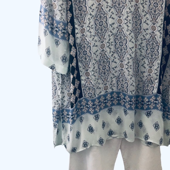 J.Jill tunic top boho light loose soft feminine cottage core coastal coverup - Picture 4 of 9